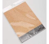 Italian Options 250GSM Non Shed Glitter Card Craft Paper 10 Sheets, A4 Size, Rose Gold