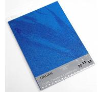 Italian Options 250GSM Non Shed Glitter Card Craft Paper 10 Sheets, A4 Size, Royal Blue