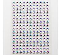 Italian Options - 4mm Iridescent Diamante Rhinestone Gem Crystal Stickers (176 pcs)