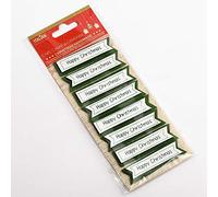 Italian Options 6cm Green Happy Christmas Paper Banners Card Making Decoration (Pack of 8)