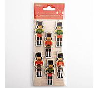 Italian Options 6cm Nutcracker Soldiers Christmas Craft Decorations - Self Adhesive (6 pcs)