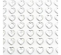Italian Options - 6mm Clear Heart Self Adhesive Stick on Gems (100 pcs)