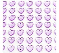 Italian Options - 6mm Lilac Heart Self Adhesive Stick on Gems (100 pcs)