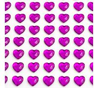 Italian Options - 6mm Purple Heart Self Adhesive Stick on Gems (100 pcs)