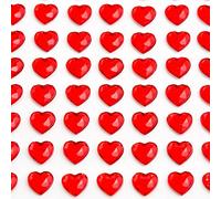 Italian Options - 6mm Red Heart Self Adhesive Stick on Gems (100 pcs)