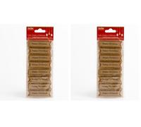 Italian Options 8 Kraft Happy Christmas Message Panels Card Making Gift Tags Decoration (Pack of 2)
