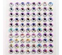 Italian Options - 8mm Iridescent Diamante Rhinestone Gem Crystal Stickers (80 pcs)