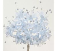 Italian Options Babies Breath 2.5cm Small Artificial Pearl Flowers Pale Blue (72 Pack)