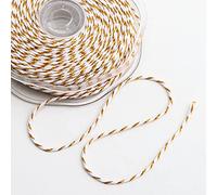 Italian Options Bakers Twine, 2mm x 50 Metres, Gold/White