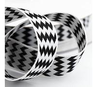 Italian Options Chevron Ribbon, 15mm x 10 Metres, Black