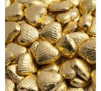 Italian Options Chocolate Foiled Hearts 100 Chocolates, 3cm, Gold