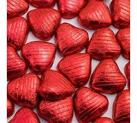 Italian Options Chocolate Foiled Hearts 100 Chocolates, 3cm, Red