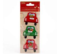 Italian Options Christmas Cars Craft Decoration Self Adhesive 5.5cm x 5cm (3 pcs)