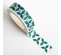 Italian Options Christmas Holly & Berries Adhesive Washi Tape (15mm x 10 Metre)