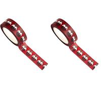 Italian Options Christmas Puddings Adhesive Washi Tape (15mm x 10 Metre) (Pack of 2)
