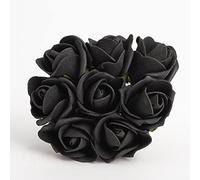 Italian Options Colourfast Artificial Foam Rose Flowers Wedding Bouquet, 3cm, Black