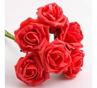 Italian Options Colourfast Artificial Foam Rose Flowers Wedding Bouquet, 5cm, Coral