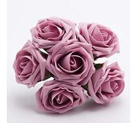 Italian Options Colourfast Artificial Foam Rose Flowers Wedding Bouquet, 5cm, Dusky Pink