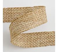 Italian Options Country Hessian Ribbon Sealed Edge 15mm x 10M - Natural