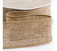 Country Hessian Wired Edge 38mm x 10M - Natural