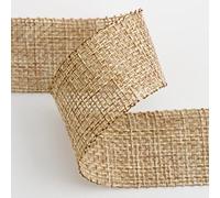 Country Hessian Wired Edge 50mm x 10M - Natural