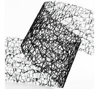 Italian Options Deco Web Mesh Ribbon 38mm x 20 Metres - Black