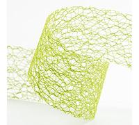 Deco Web Mesh Ribbon 38mm x 20 Metres - Lime Green