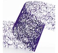 Italian Options Deco Web Mesh Ribbon 38mm x 20 Metres - Purple