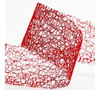 Deco Web Mesh Ribbon 38mm x 20 Metres - Red