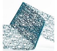 Italian Options Deco Web Mesh Ribbon 38mm x 20 Metres - Teal