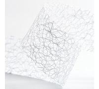 Deco Web Mesh Ribbon 38mm x 20 Metres - White