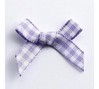 Italian Options Gingham Check Ribbon Bows 100-Piece Pack, 3 cm Bow Width, Lilac