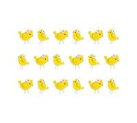 Italian Options Glitter Chicks Easter Stickers, Self-Adhesive Card Stickers for Children's Easter Crafts, Bonnet Decorations, Party Bag Fillers, Cards, Gifts 4 x 4 cm, 18-Pieces, Yellow