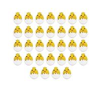 Italian Options Glitter Chicks & Eggs Easter Stickers, Self-Adhesive Card Stickers for Children's Easter Crafts, Bonnet Decorations, Party Bag Fillers, Cards, 3.5 x 2.5 cm, 32-Pieces, Yellow/White