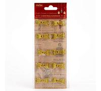 Italian Options Gold Glitter Paper Fancy Bows Craft Decoration Self Adhesive 3cm x 1.25cm (10 pcs)