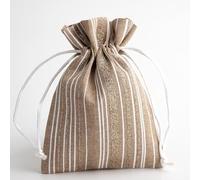 Italian Options Gold Stripe Christmas Bag, Small Favour Gift Bags, 10 x 14cm (10pcs)