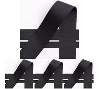 Italian Options Grosgrain Ribbon 10mm, Strong Plain Black Ribbon for Bows, Wedding, Crafting, Sewing, Hair Accessories, Gift Wrap, 10 mm x 10 Metre Roll, Black (Pack of 4)