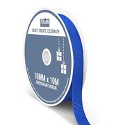 Italian Options Grosgrain Ribbon 10mm, Strong Plain Royal Blue Ribbon for Bows, Wedding, Crafting, Sewing, Hair Accessories, Gift Wrap, 10 mm x 10 Metre Roll, Royal Blue