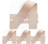 Italian Options Grosgrain Ribbon 10mm, Strong Plain Taupe Ribbon for Bows, Wedding, Crafting, Sewing, Hair Accessories, Gift Wrap, 10 mm x 10 Metre Roll, Taupe (Pack of 4)