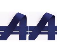 Italian Options Grosgrain Ribbon 25mm, Strong Plain Navy Blue Ribbon for Bows, Wedding, Crafting, Sewing, Hair Accessories, Gift Wrap, 25 mm x 10 Metre Roll, Navy (Pack of 2)