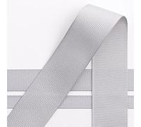 Italian Options Grosgrain Ribbon 38mm, Strong Plain Silver Ribbon for Bows, Wedding, Crafting, Sewing, Hair Accessories, Gift Wrap, 38 mm x 10 Metre Roll, Silver