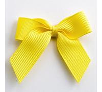 Italian Options Grosgrain Ribbon Bows Self Adhesive 12-Piece Pack, 5 cm Bow Width, Yellow