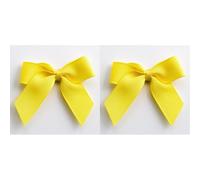 Italian Options Grosgrain Ribbon Bows Self Adhesive 12-Piece Pack, 5 cm Bow Width, Yellow (Pack of 2)