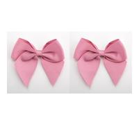 Italian Options Large Grosgrain Ribbon Bows Self Adhesive 6-Piece Pack, 10 cm Bow Width, Antique Pink (Pack of 2)