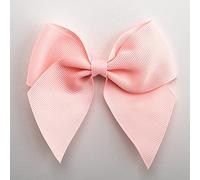 Italian Options Large Grosgrain Ribbon Bows Self Adhesive 6-Piece Pack, 10 cm Bow Width, Pale Pink