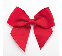 Italian Options Large Grosgrain Ribbon Bows Self Adhesive 6-Piece Pack, 10 cm Bow Width, Red
