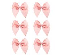 Italian Options Large Grosgrain Ribbon Bows Self-Adhesive Fabric Bow Decorations for Gift Wrapping Hampers Christmas Hair Bows Crafts Cakes Crafting Accessories Pale Pink 6 Pack 10 cm