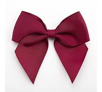 Italian Options Large Grosgrain Ribbon Bows Self Adhesive 6-Piece Pack, 10 cm Bow Width, Burgundy
