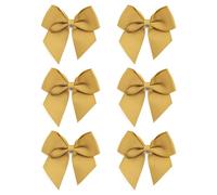 Italian Options Large Grosgrain Ribbon Bows Self-Adhesive Fabric Bow Decorations for Gift Wrapping Hampers Christmas Hair Bows Crafts Cakes Crafting Accessories Gold 6 Pack 10 cm