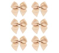Italian Options Large Grosgrain Ribbon Bows Self-Adhesive Fabric Bow Decorations for Gift Wrapping Hampers Christmas Hair Bows Crafts Cakes Crafting Accessories Champagne 6 Pack 10 cm